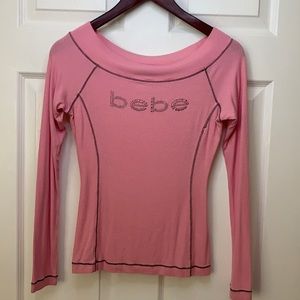 💜bebe pink long sleeve
